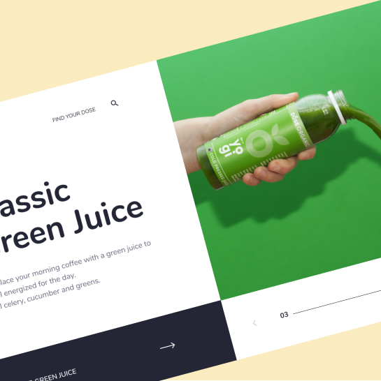 a juice product website